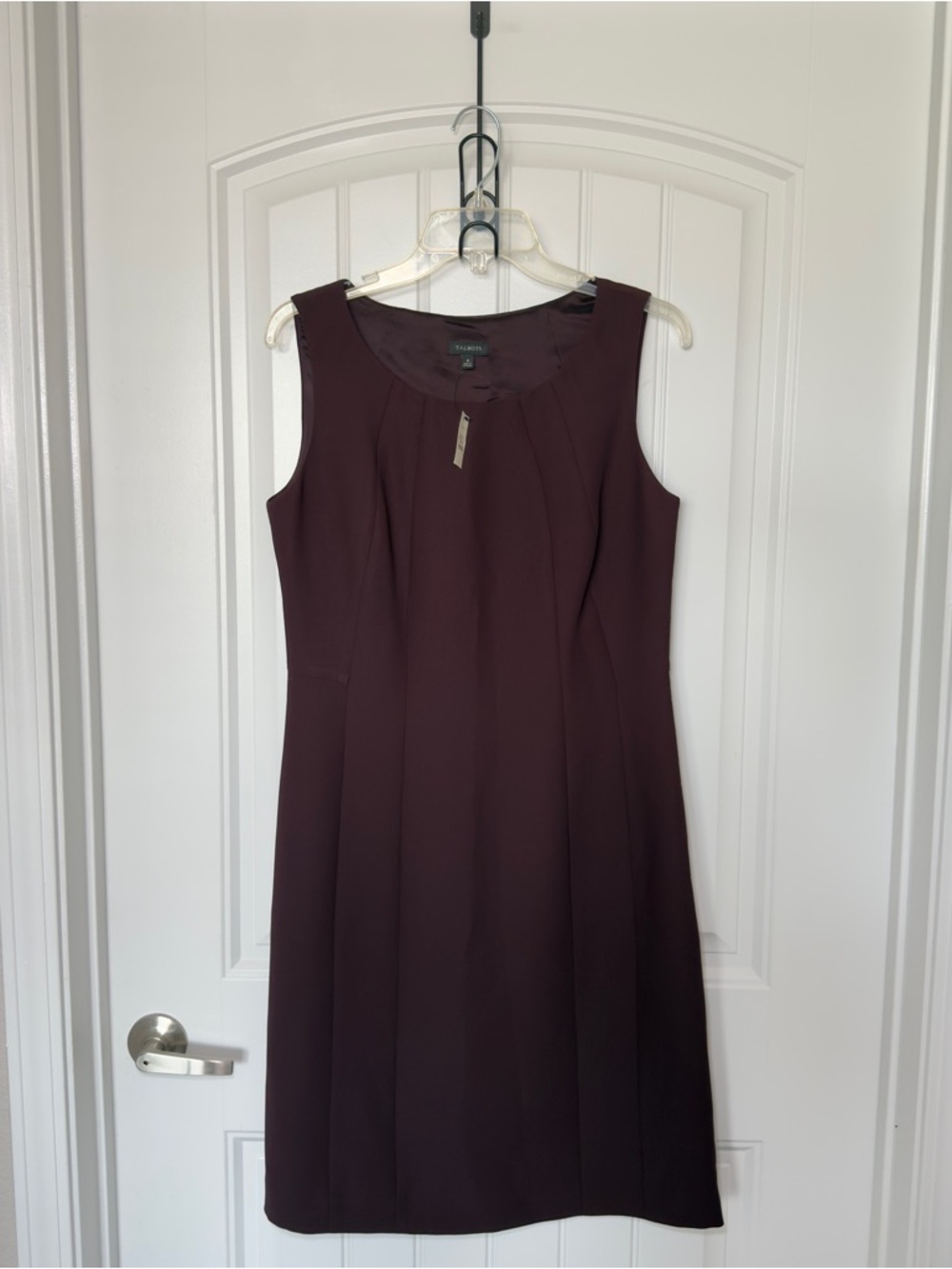 Talbots Size 8 Modest Old Money Corporate Chic Minimalist Sheath Dress Modest